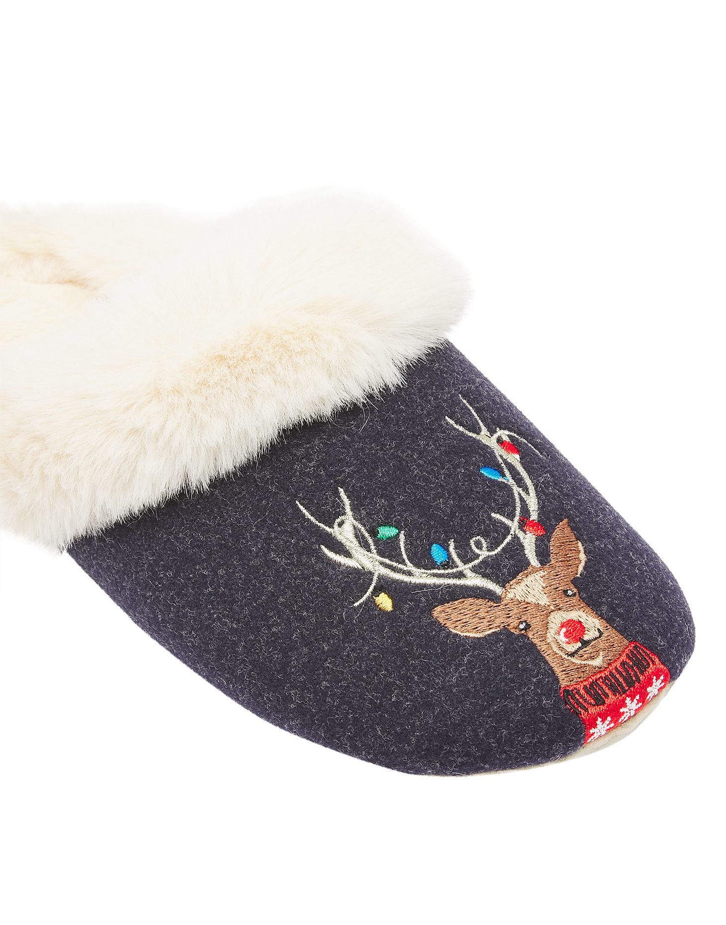 Joules Luxe Reindeer Slipper Slippers Mole Avon