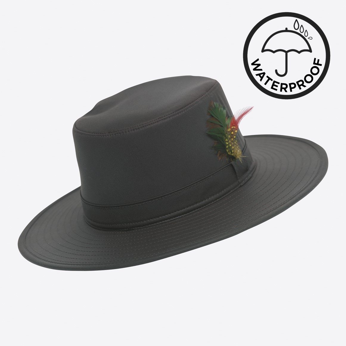 Stormafit Wide Brim Wax Hat Green - Hats - Mole Avon