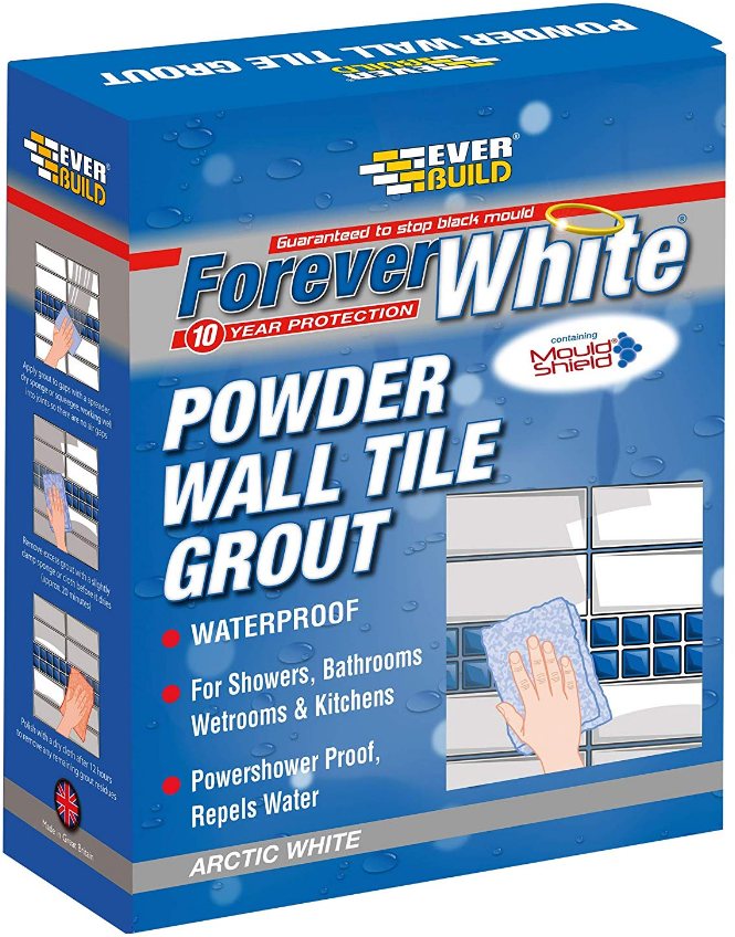 Everbuild Forever White Powder Wall Tile Grout 1.2kg Sealants