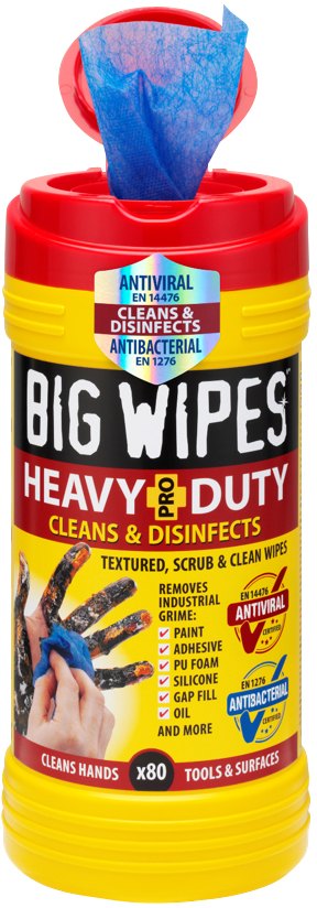 Big Wipes Heavy Duty Antibacterial Textured Cleaning Wipes 80pk