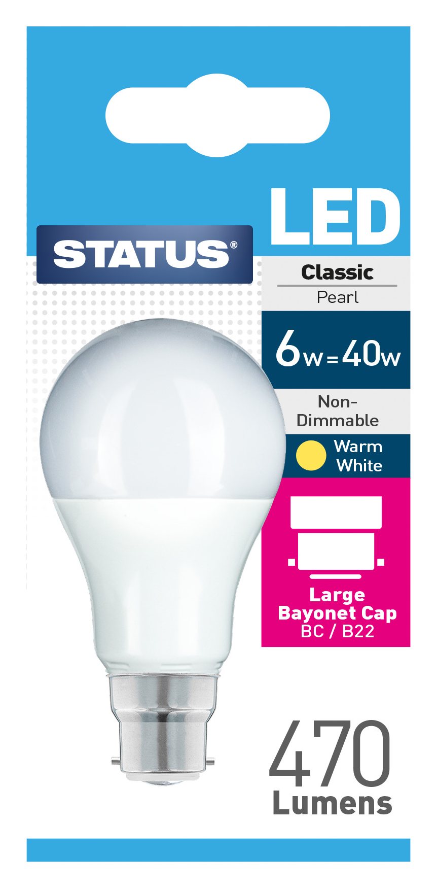 Status LED Filament Bulb BC 6w Bulbs & Lights Mole Avon