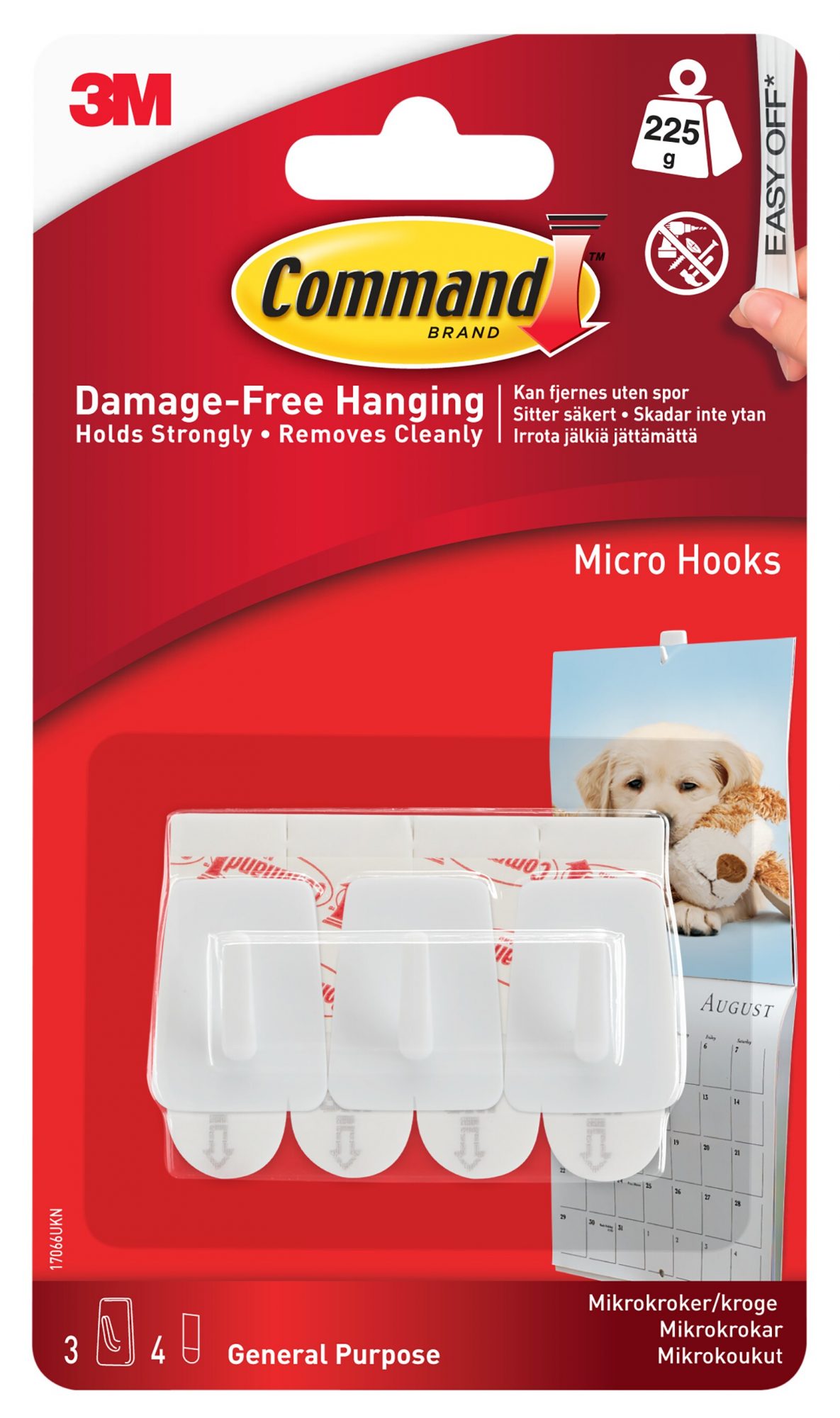 Buy 3M Command Micro Hooks (3 hooks & 4 Small Strips) Online at