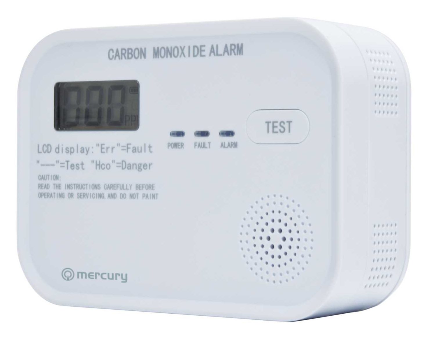 Mercury LCD Carbon Monoxide Detector Electrical Mole Avon