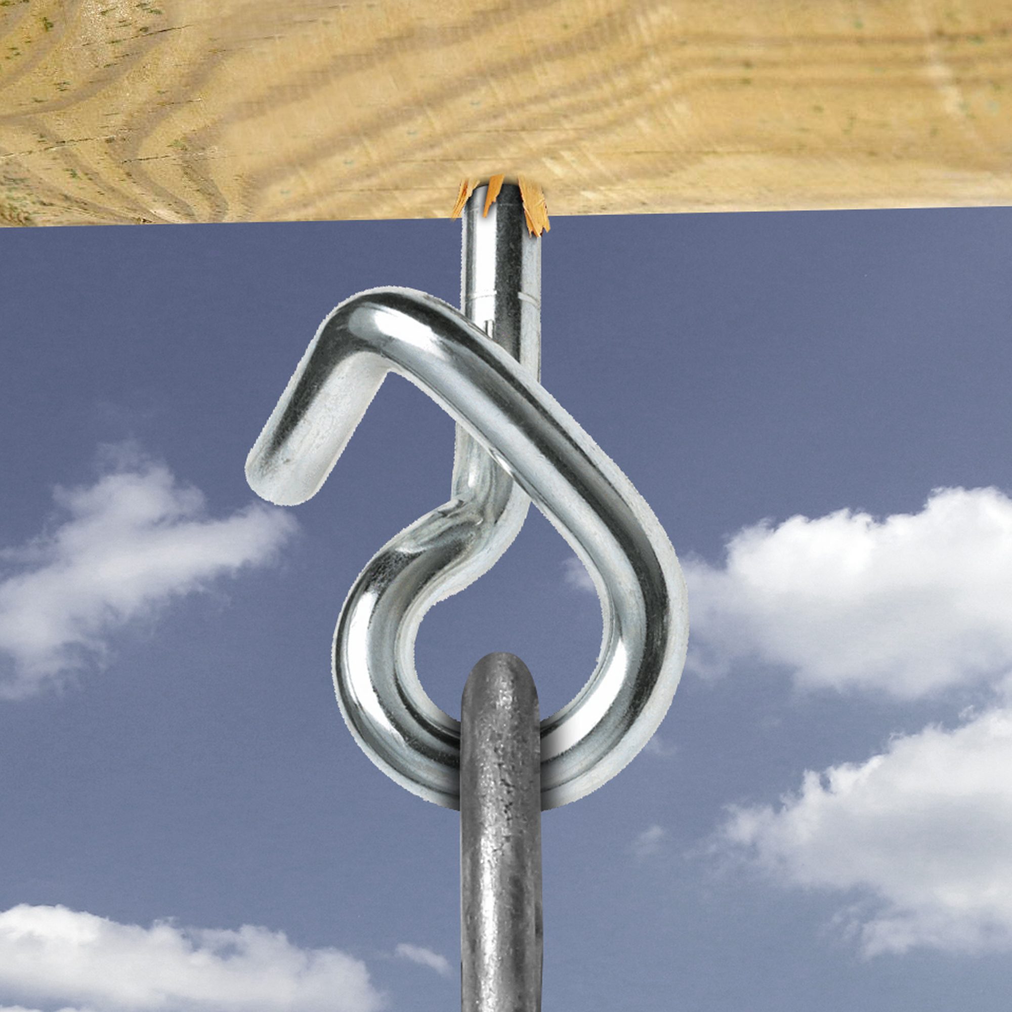 Eliza Tinsley Swing Hook To Screw 5 x 5/16" 2 Pack Gate Hooks