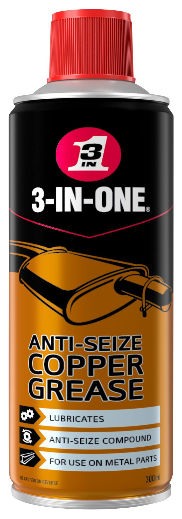 3 In One 3 In 1 AntiSeize Copper Grease 300ml Lubricants Mole Avon