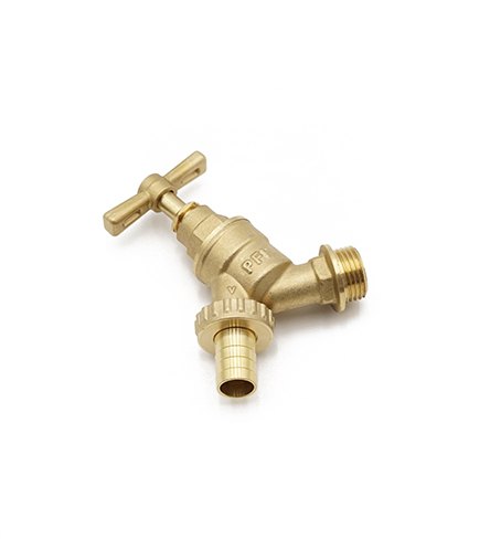Brass hose bib outlet