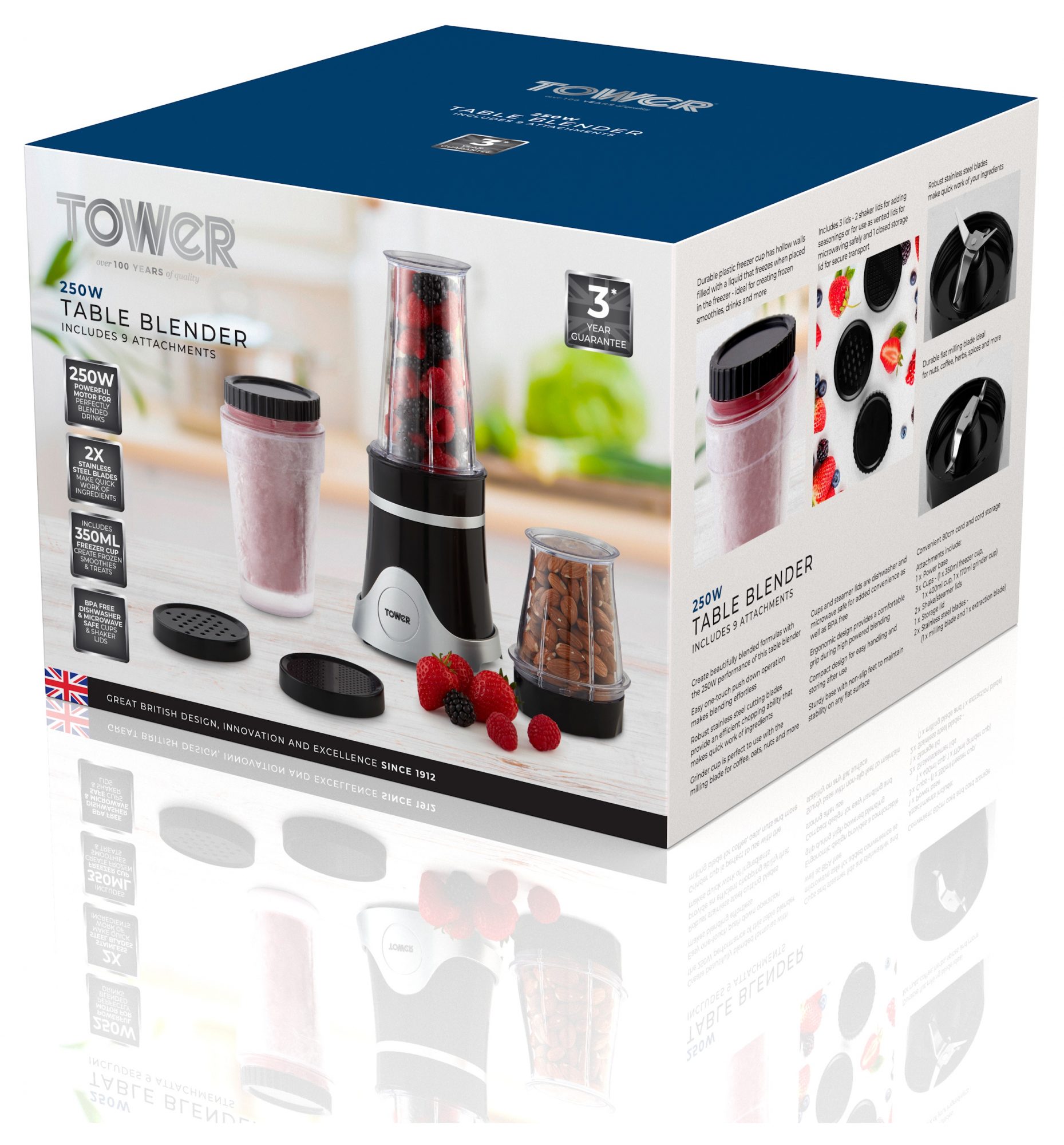 TOWER Tower Blender With Freezer Cup 250w Blenders & Mixers Mole Avon