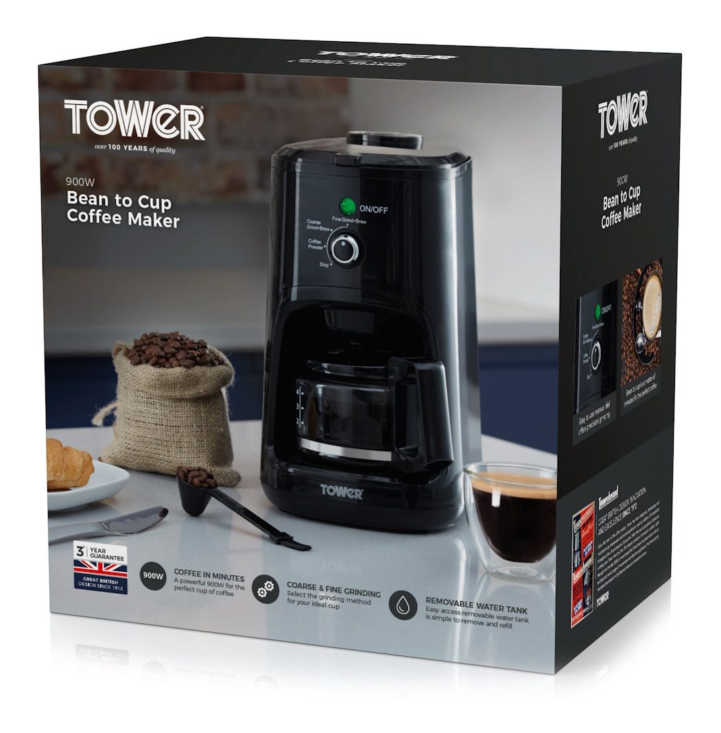 TOWER Tower Bean To Cup Coffee Maker Kettles & Toasters Mole Avon