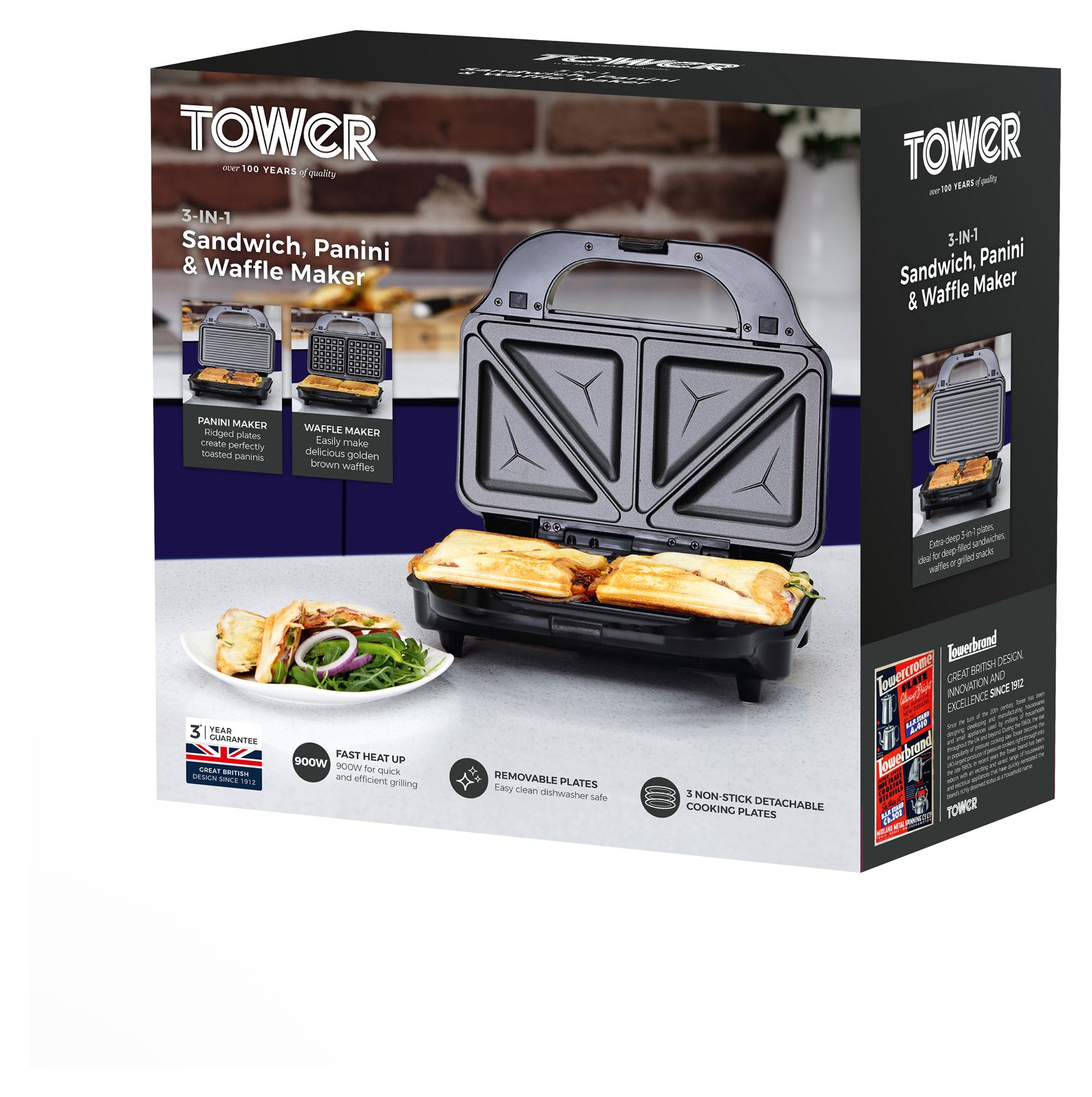 TOWER Tower 3 in 1 Sandwich Maker Sale Mole Avon