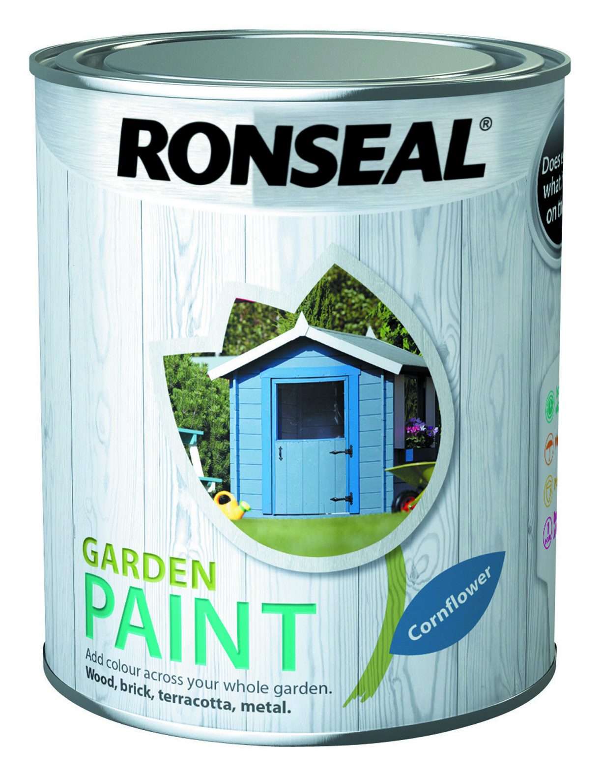 Ronseal Garden Paint Cornflower Wood Treatments & Paints Mole Avon