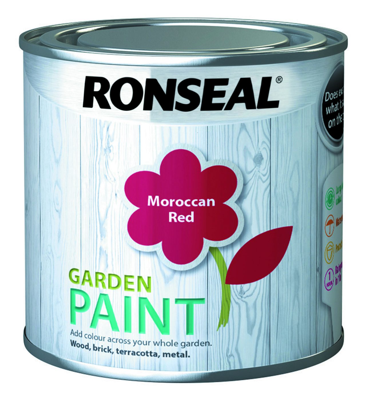 Ronseal Garden Paint Moroccan Red 250ml Wood Treatments & Paints