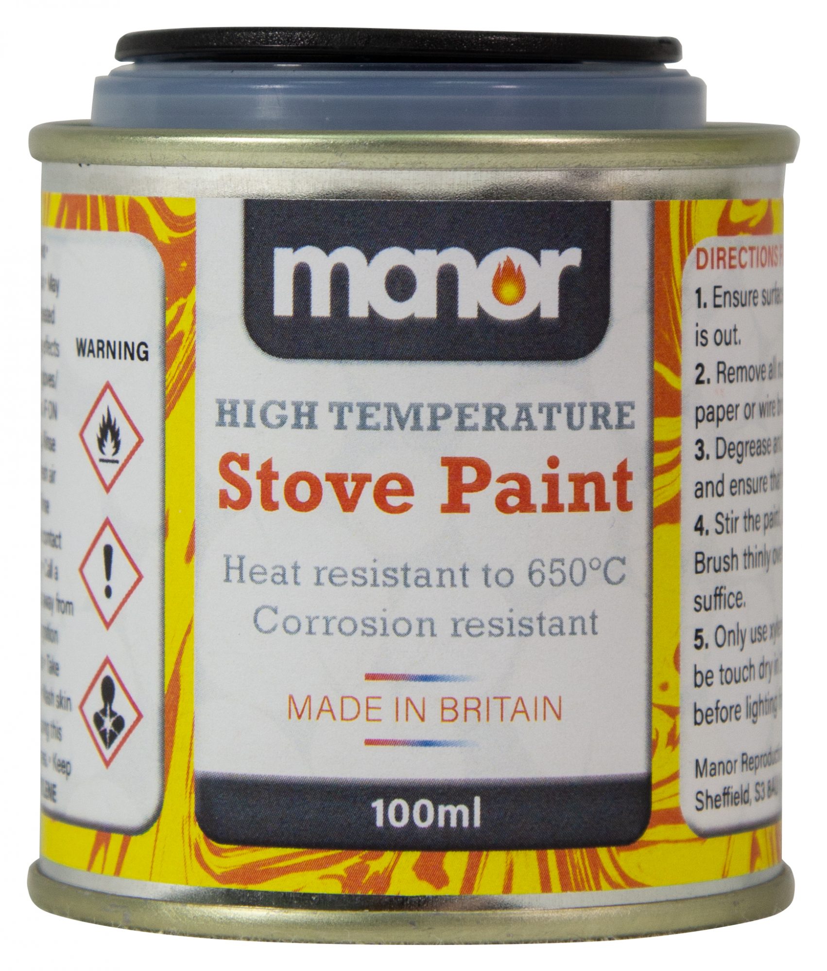 MANOR Manor High Temperature Stove Paint 100ml Stove Maintenance