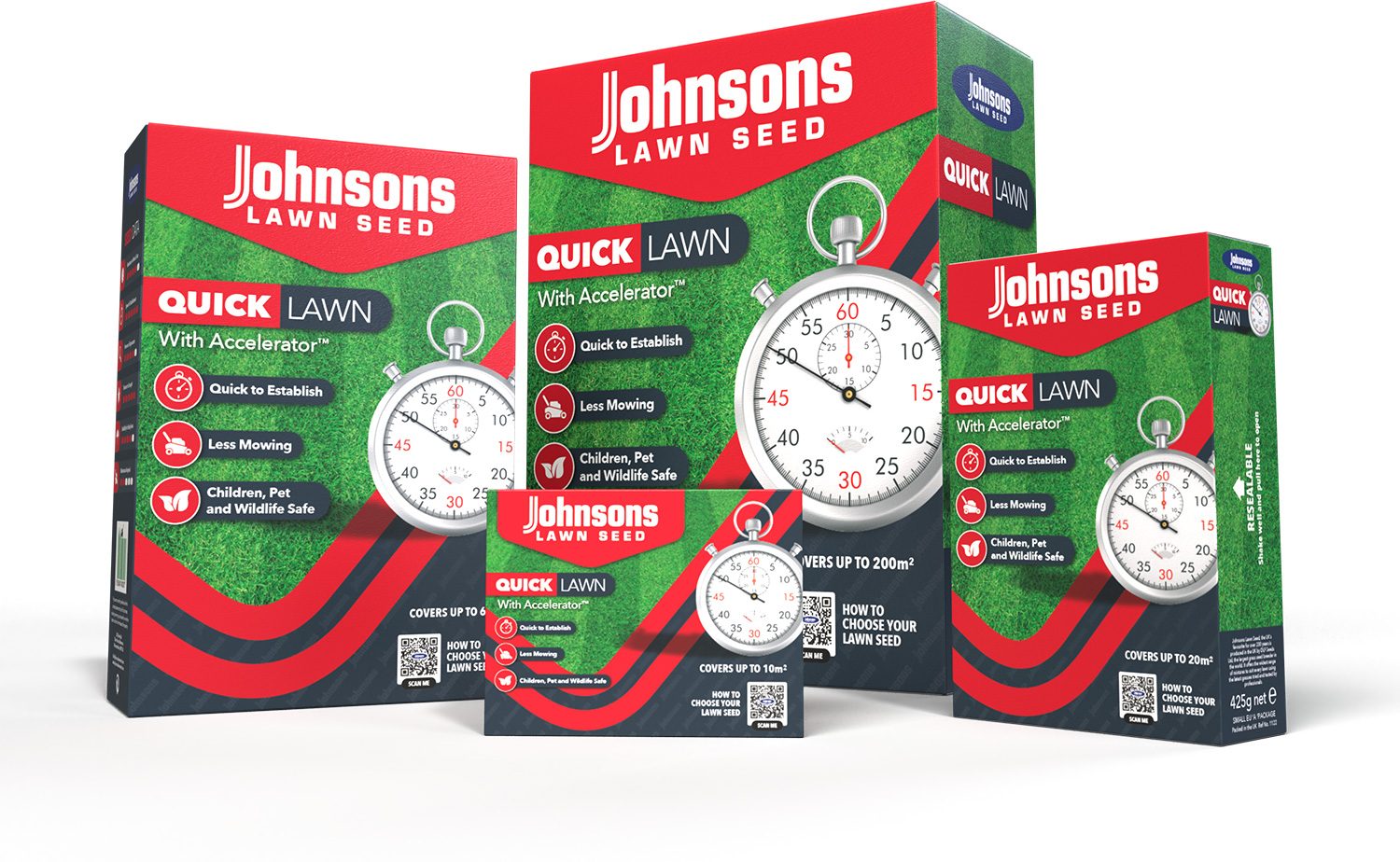 JOHNSONS Johnsons Quick Lawn With Accelerator Lawn Seed 425g Lawn