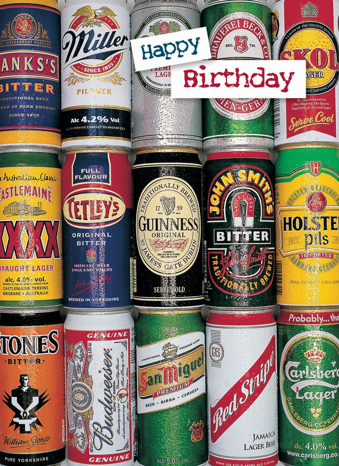 Birthday Card Beer Cans Birthday Mole Avon