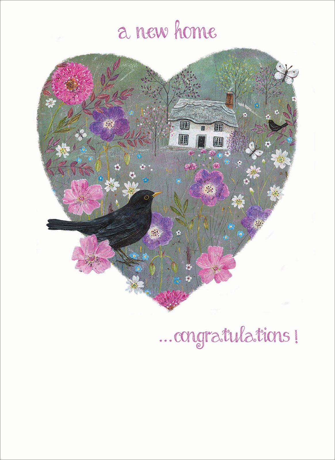 New home card blackbird new start mole avon