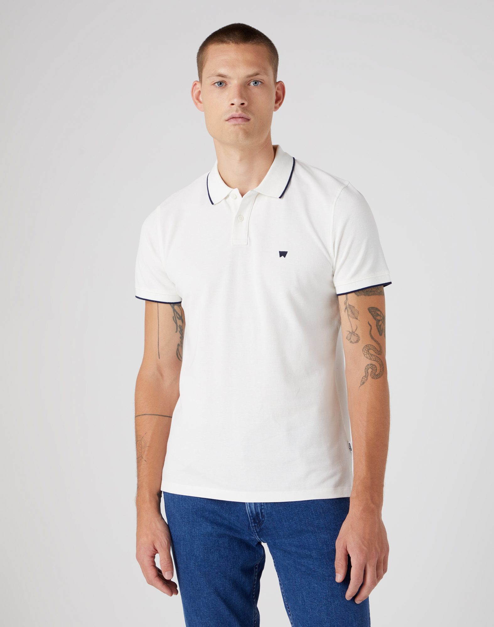 Wrangler Polo Shirt Worn White - Clothing & Footwear Avon