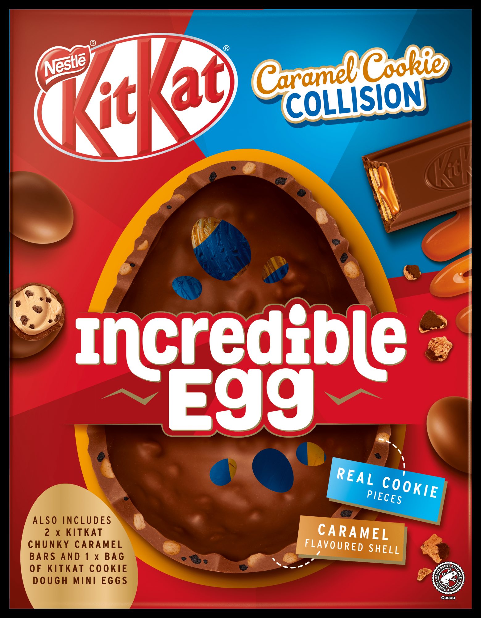 ROWNTREE Kit Kat Caramel Cookie Collision Egg 556g Easter Eggs Mole