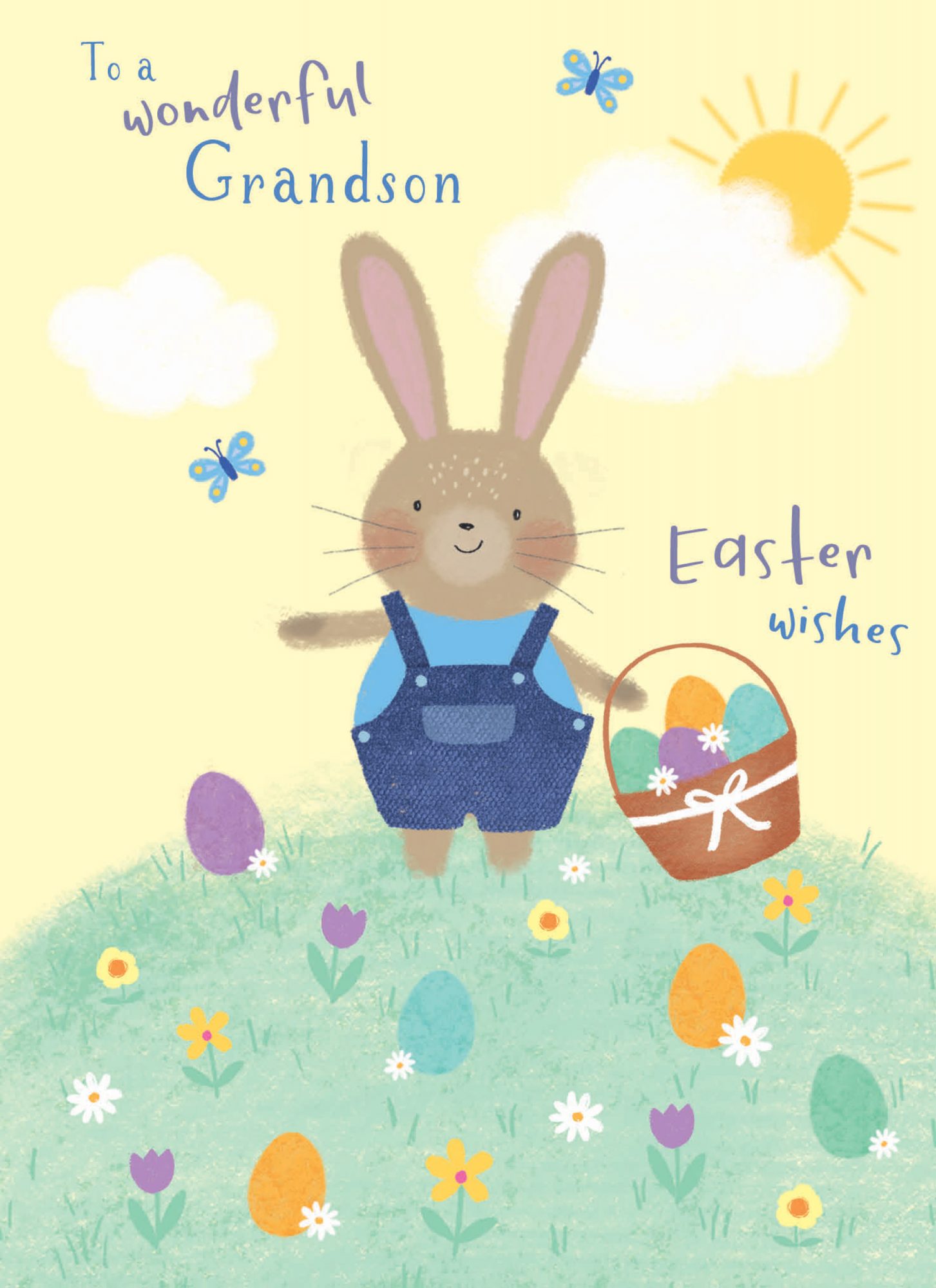 Otter House Grandson Bunny Easter Card Easter Cards February Mole