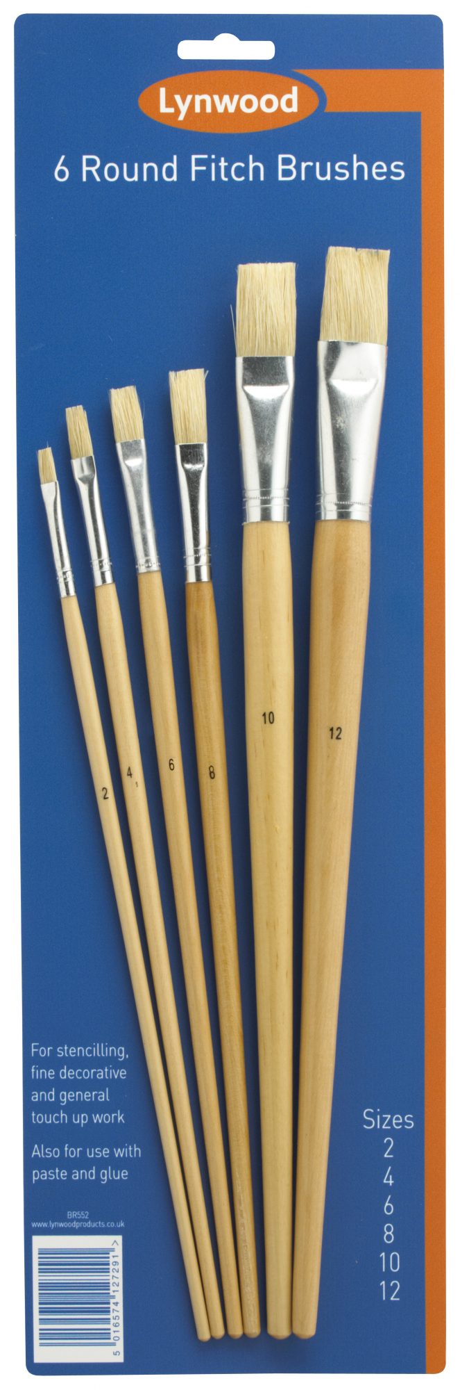 Lynwood Round Fitch Paint Brush 6 Pack Brushes Mole Avon