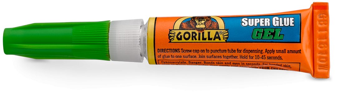2-Pack Gorilla Super Glue Gel 3g Tubes - Fast-Setting Strong Bond Adhesive