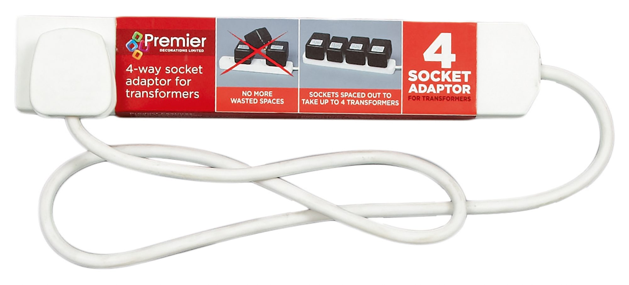 4 Gang Transformer Extension Lead Sale Mole Avon