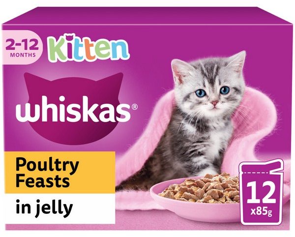 Whiskas Kitten Poultry Feasts In Jelly 12 x 85g