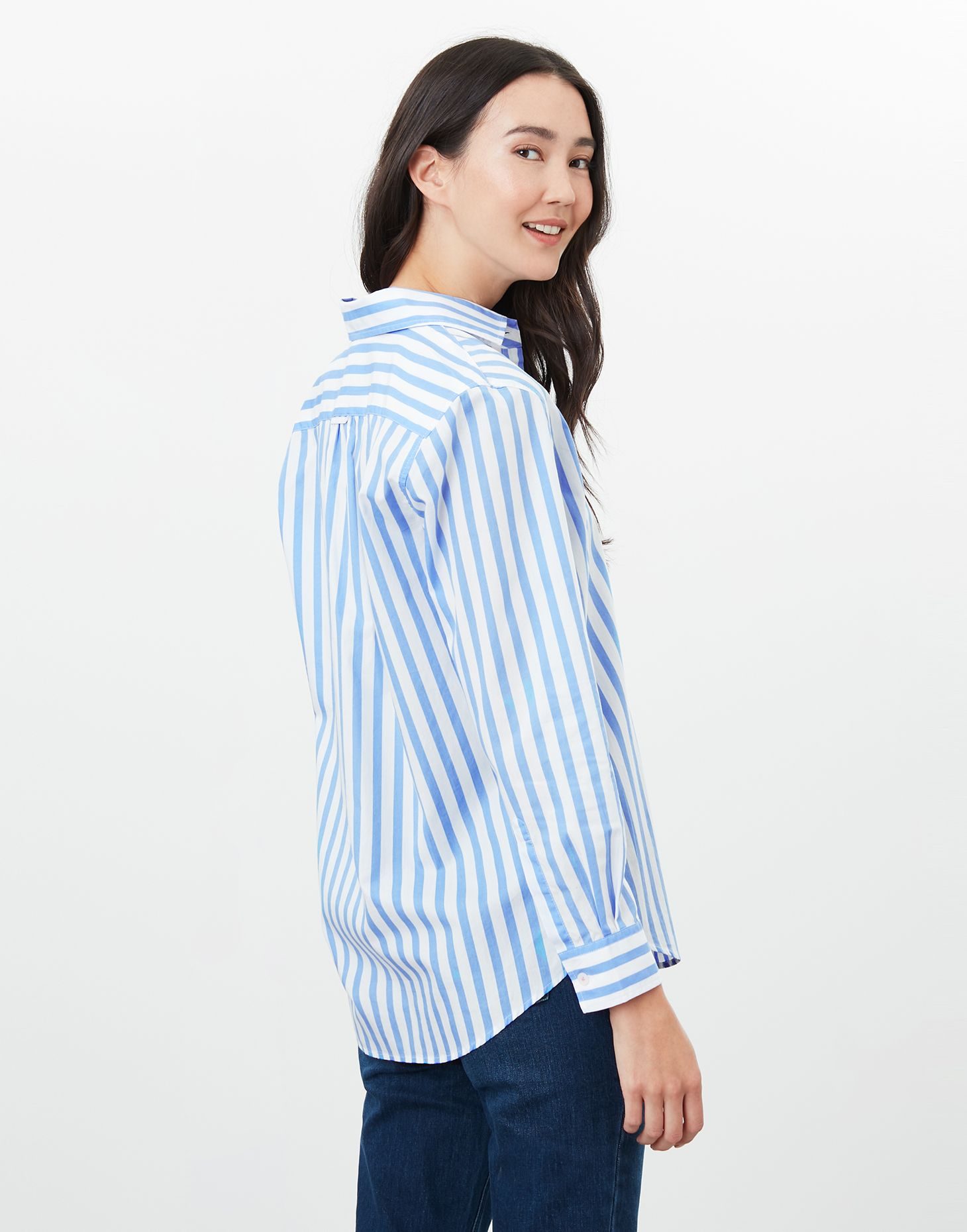 Joules Amilla Dropped Shoulder Shirt Blue Stripe - Shirts - Mole Avon