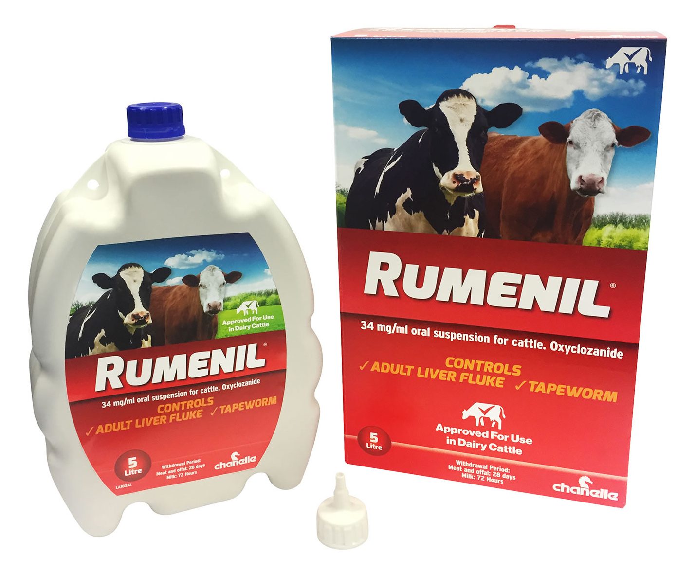 Rumenil Chanelle Rumenil Oral Suspension For Cattle - Flukicides