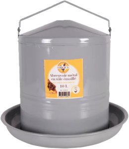 Heatable Water Bowl H10 With Tubw Valve 24V, 80W, Enamelled