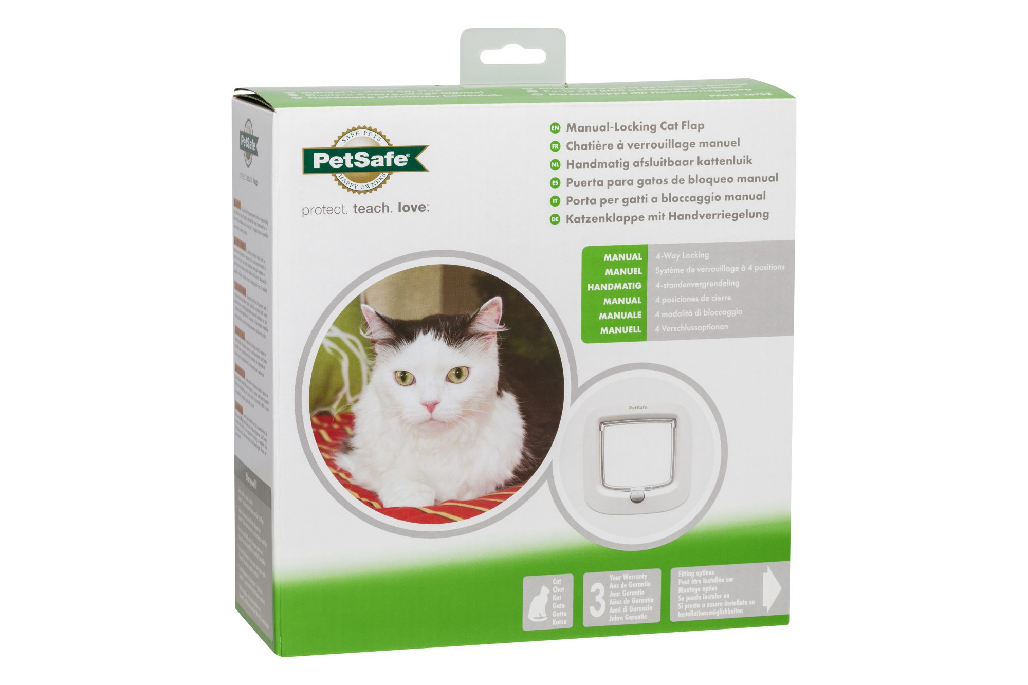 PETSAFE PetSafe Manual Locking Cat Flap - Cat Flaps, Beds & Carriers