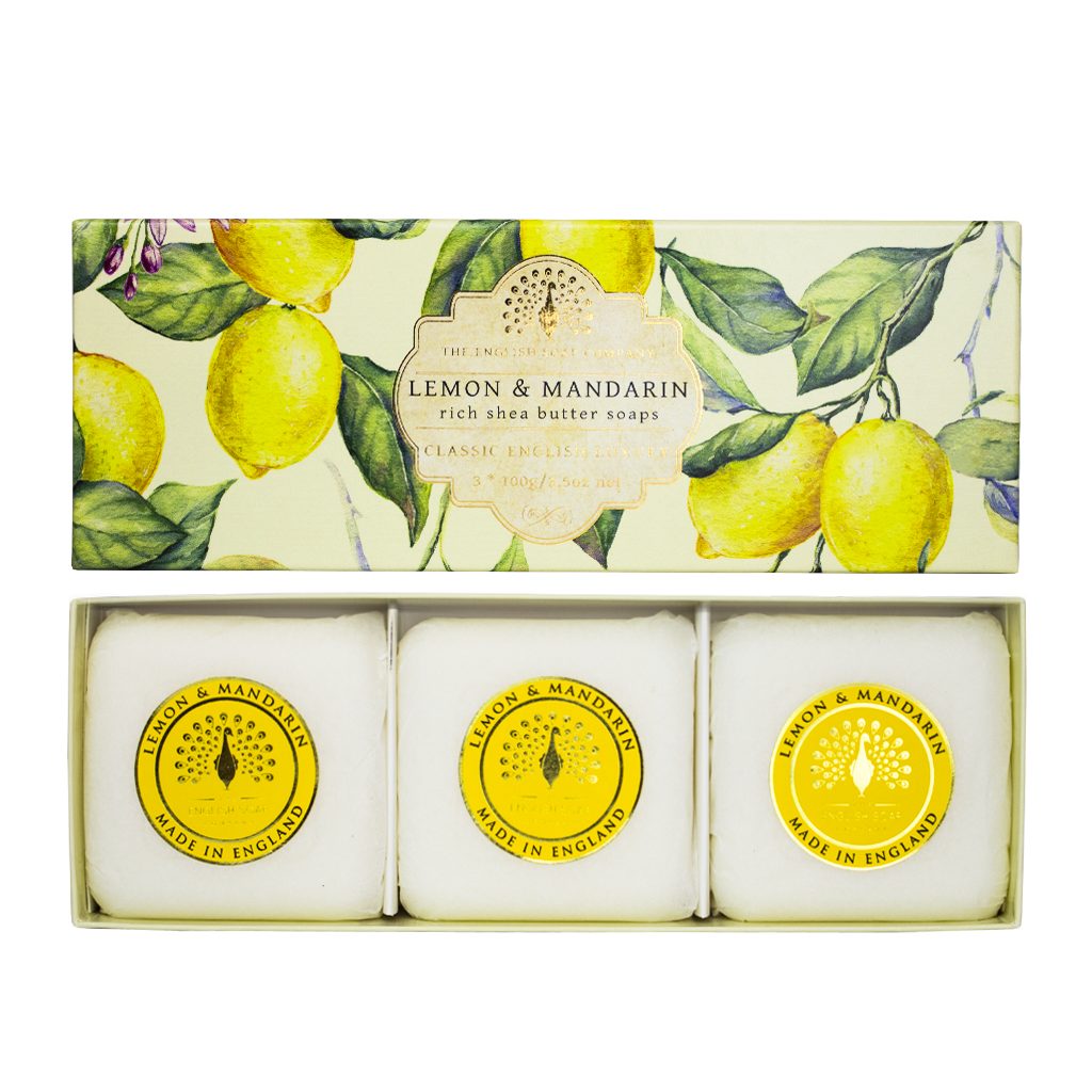 ENGLSOAP Kew Soap Bar Lemon & Manderin 3 Pack Gifts & Novelties
