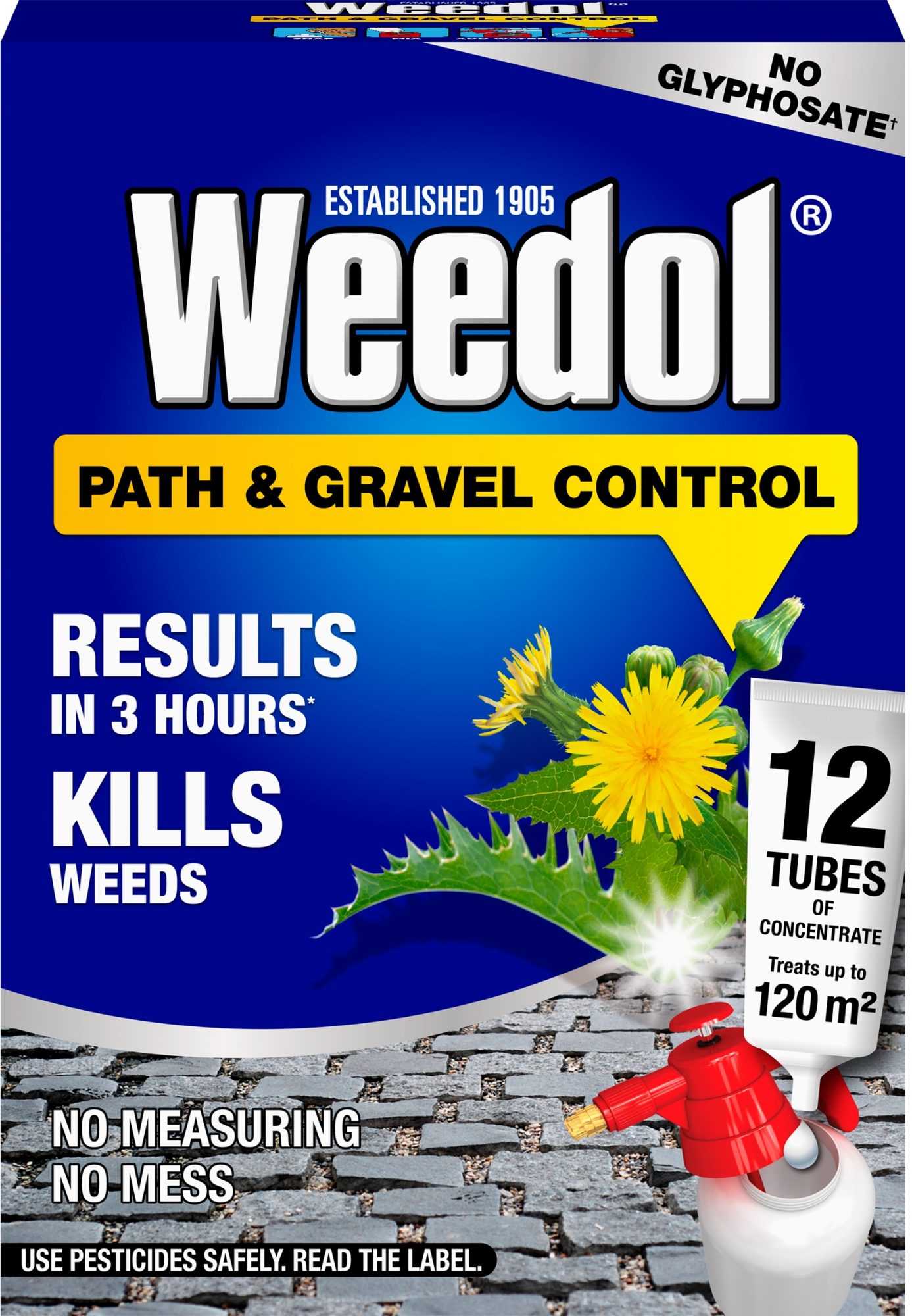 WEEDOL Weedol Path & Gravel Concentrate 12 Tubes Weed Killers Mole Avon