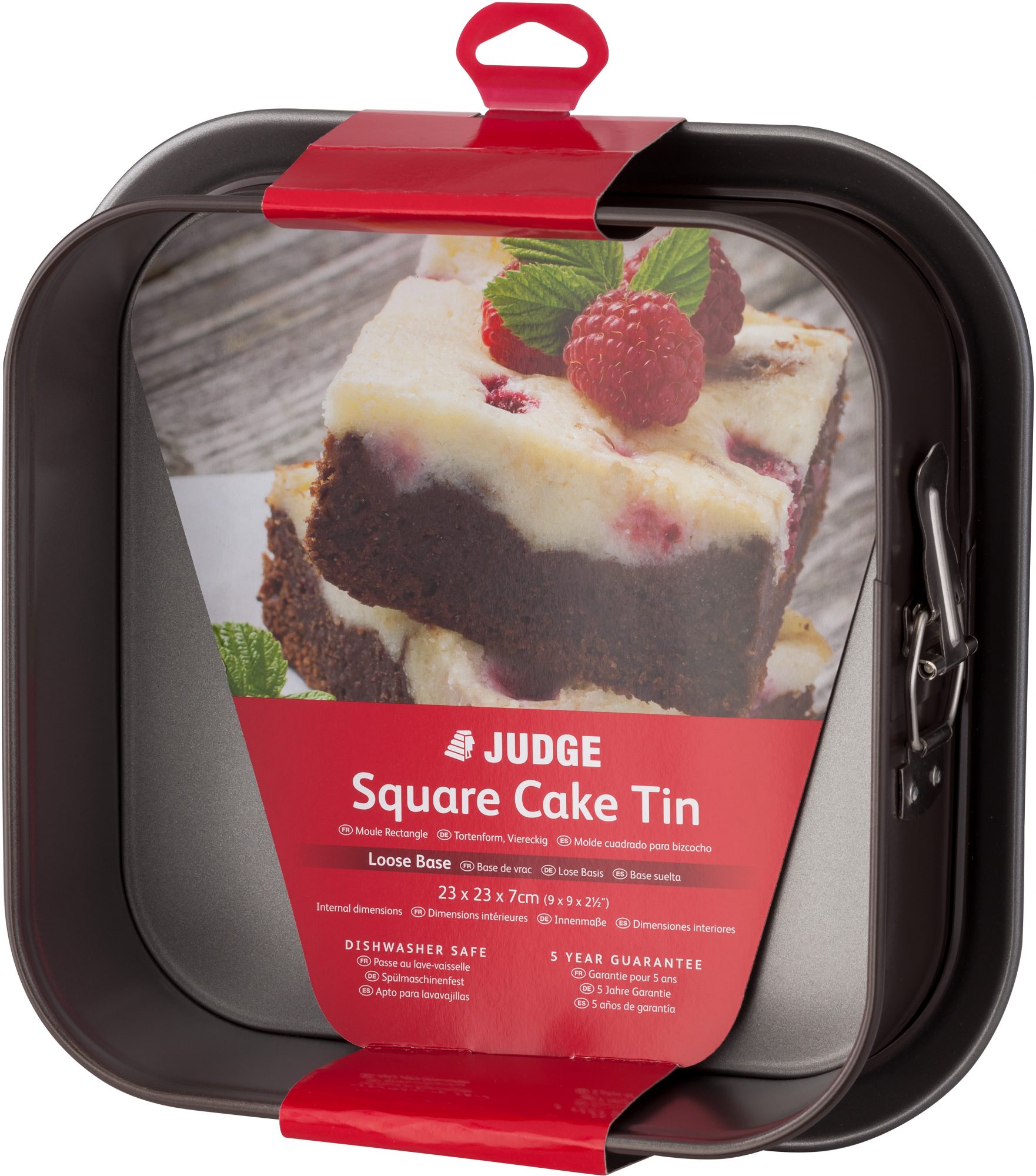 JUDGE Judge Non Stick Square Springform Cake Tin 23cm Baking
