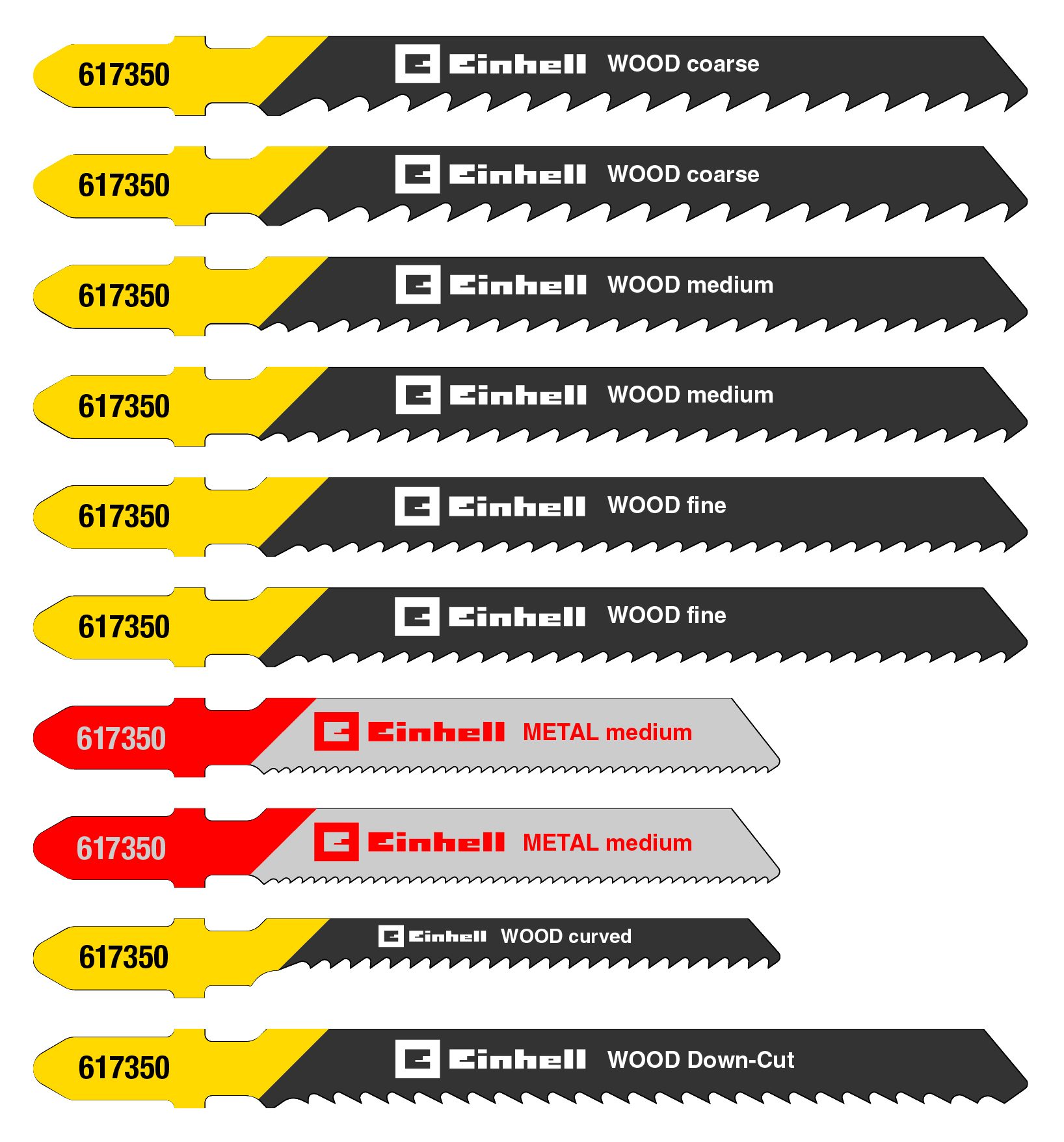 Einhell Jigsaw Blades 10 Pack Cutters & Grinders Mole Avon