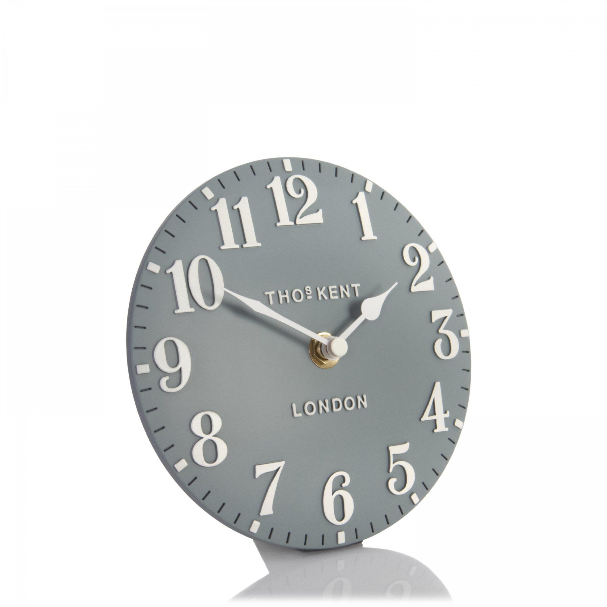 Thomas Kent Arabic Mantel Clock Flax Blue 6" Clocks & Alarms Mole Avon