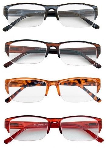 2 Pack Half Frame Reading Glasses – Unisex, Many Strengths, Black & Brown – Newbee Fashion