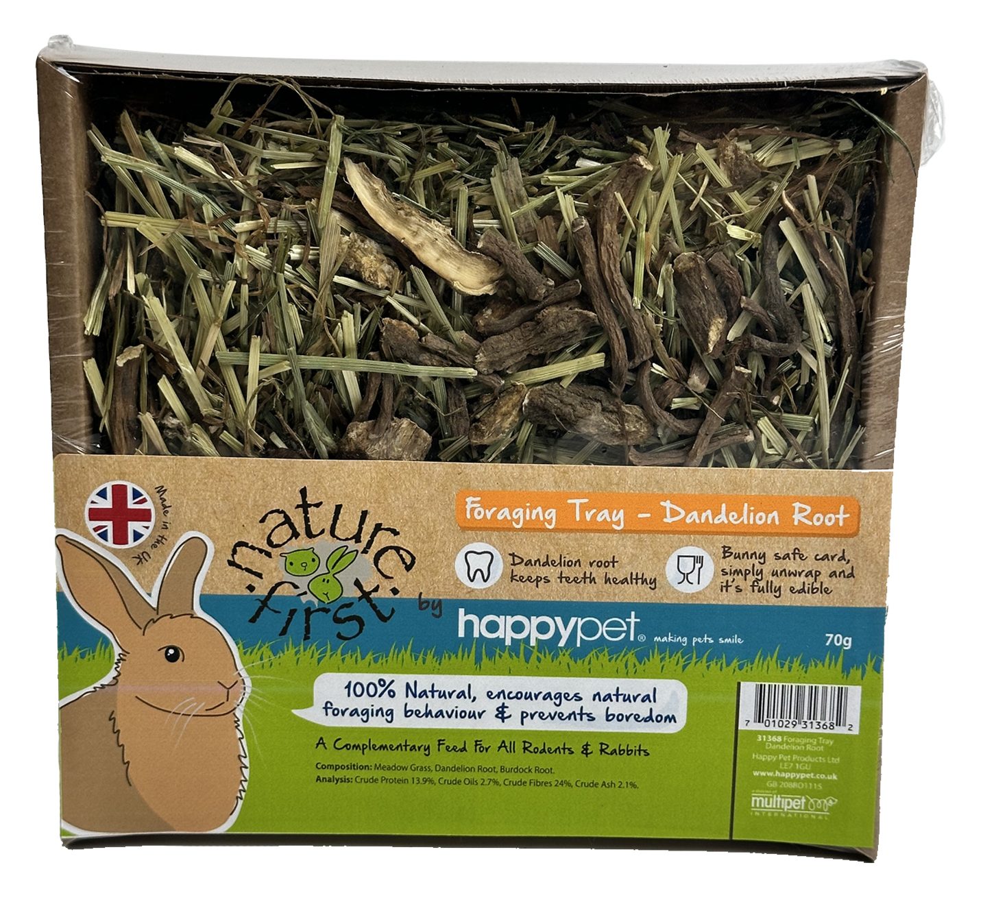 Edible Dandelion Foraging Tray For Small Animals 100% Natural Feed Non