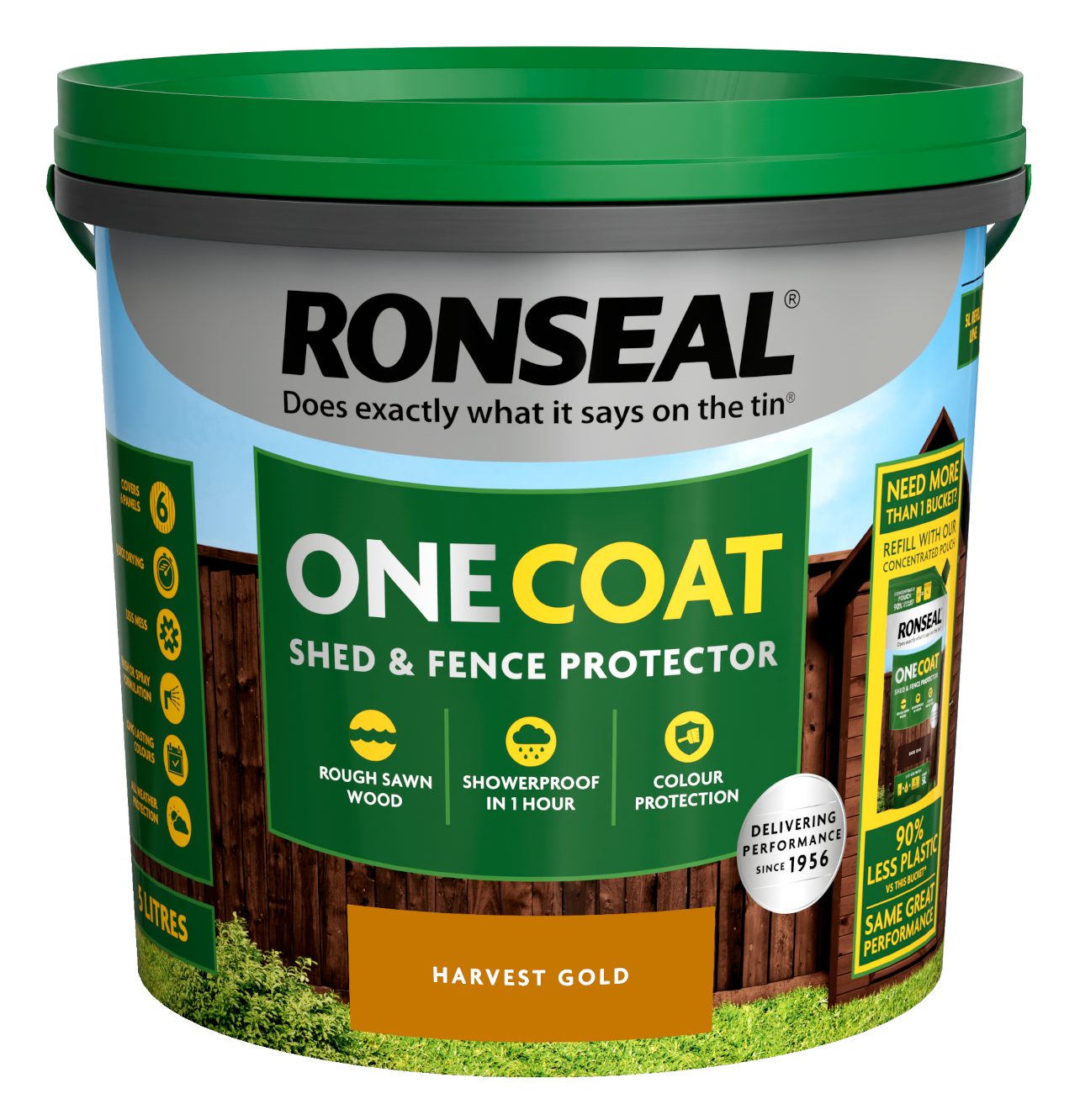 Timbercare Ronseal Ronseal One Coat Shed & Fence Paint 5L - Wood Treatments & Paints