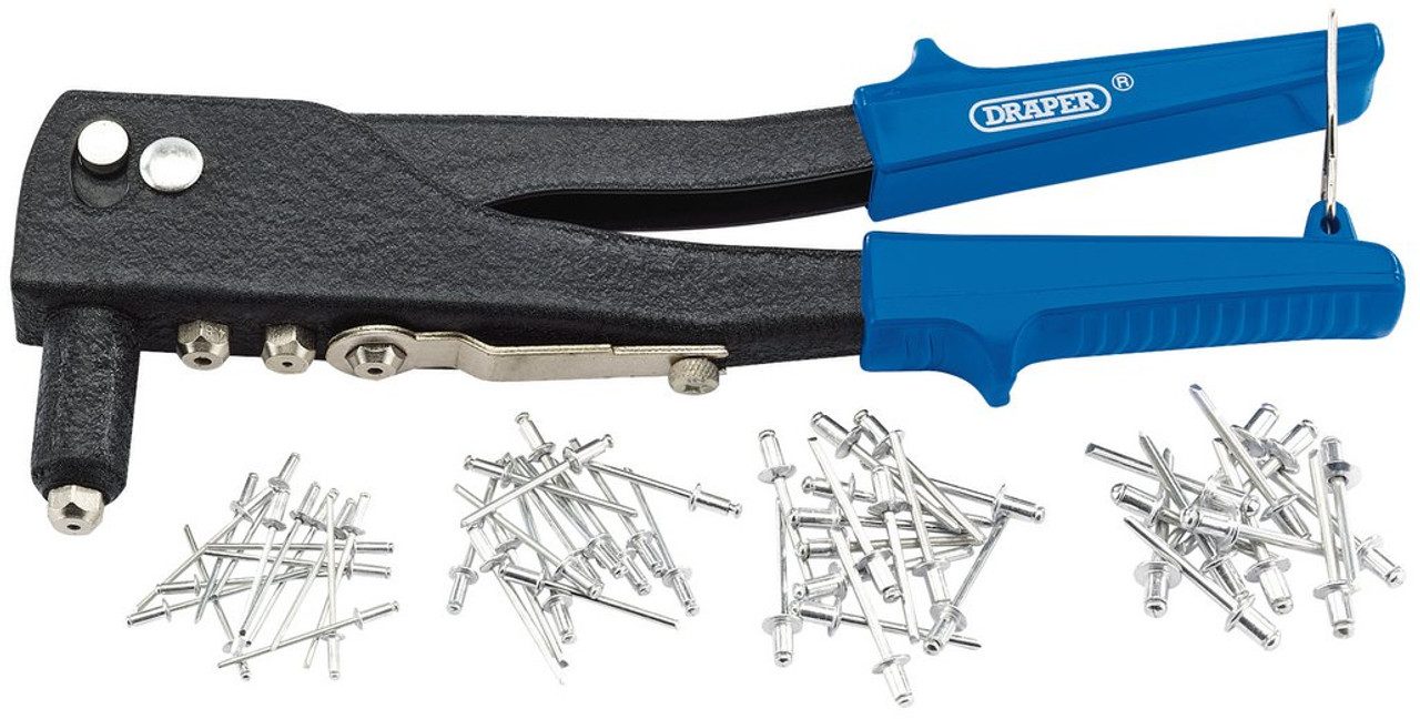 Draper Hand Riveter Kit For Aluminium Rivets - Screwdrivers & Hex Keys