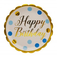 Apac Happy Birthday Spots Paper Plate 9" 8 Pack Apac Happy Birthday Spots Paper Plate 9" 8 Pack