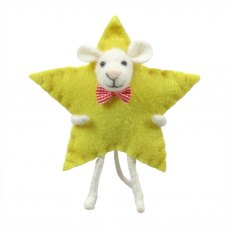 Apac Hanging Felt Mouse In Star 14cm