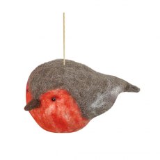 Apac Hanging Felt Robin 10cm