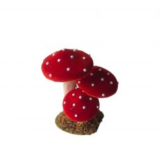 Apac Red Toadstool Ornament 17cm
