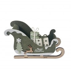 Apac Felt Sleigh With Gifts 14cm x 22.5cm