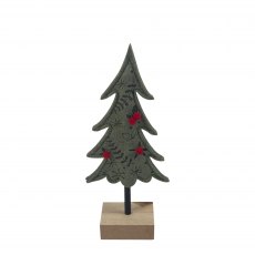 Apac Felt Christmas Tree With Wooden Base