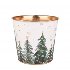Apac Christmas Trees Planter With Gold Liner