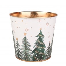 Apac Christmas Trees Planter With Gold Liner