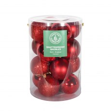 Apac Red Baubles 8cm 16 Pack