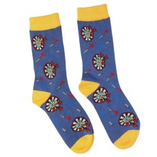 Jess & Lou Bamboo Darts Sock Blue