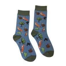 Jess & Lou Bamboo Woodland Sock Cornflower